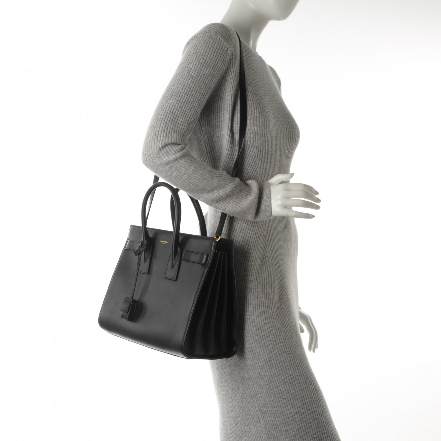 Calfskin Small Sac De Jour Black