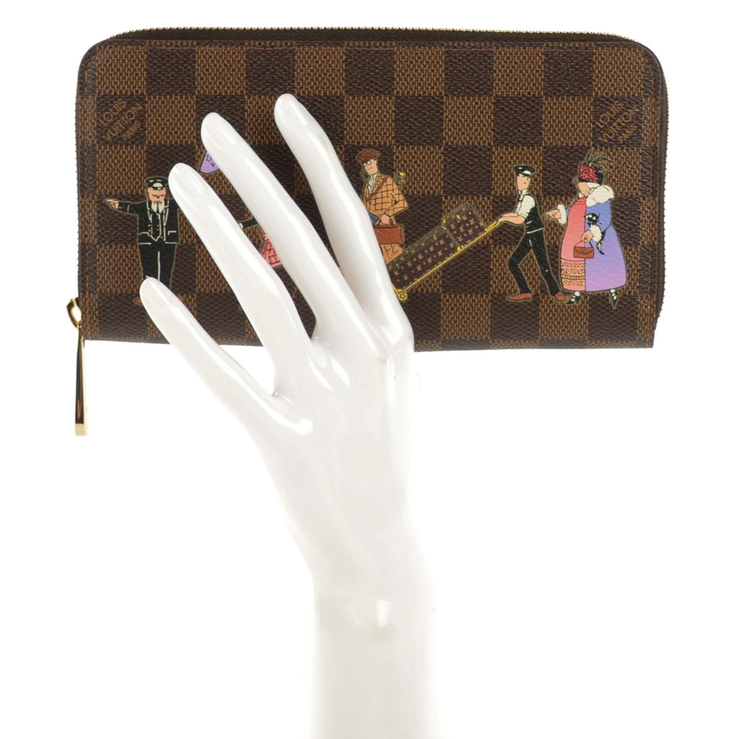 Damier Ebene Illustre Zippy Wallet Violet