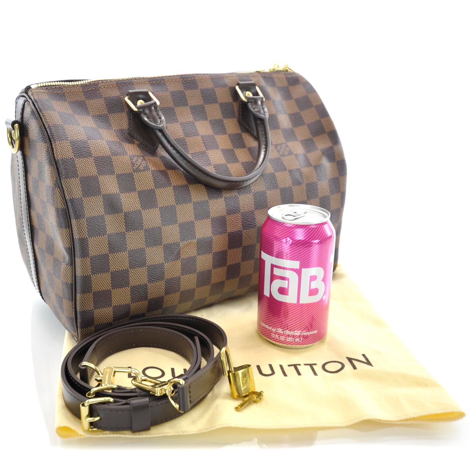 Louis Vuitton Damier Ebene Speedy Bandouliere 30 3 of 9