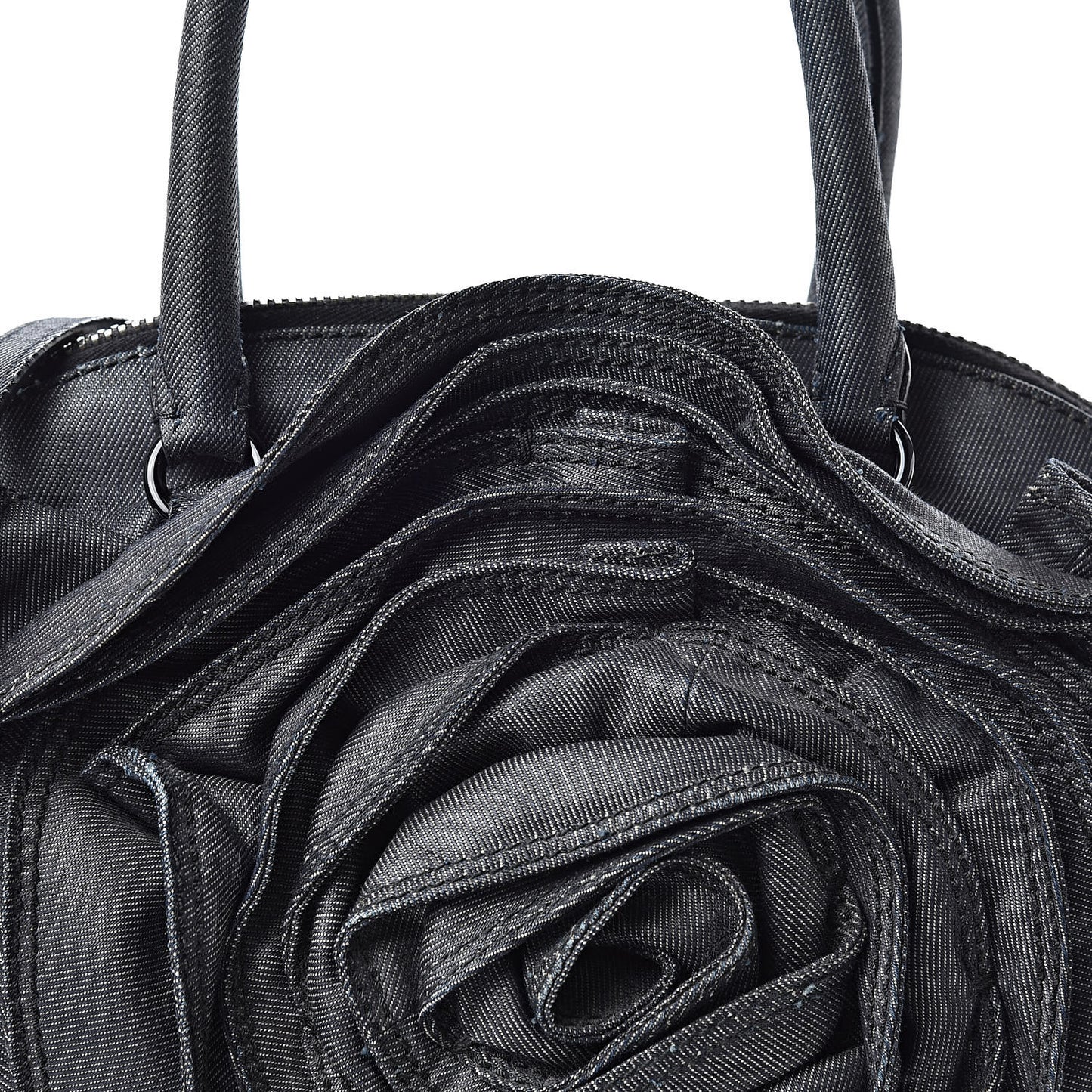 Denim Petale Dome Tote Dark Blue