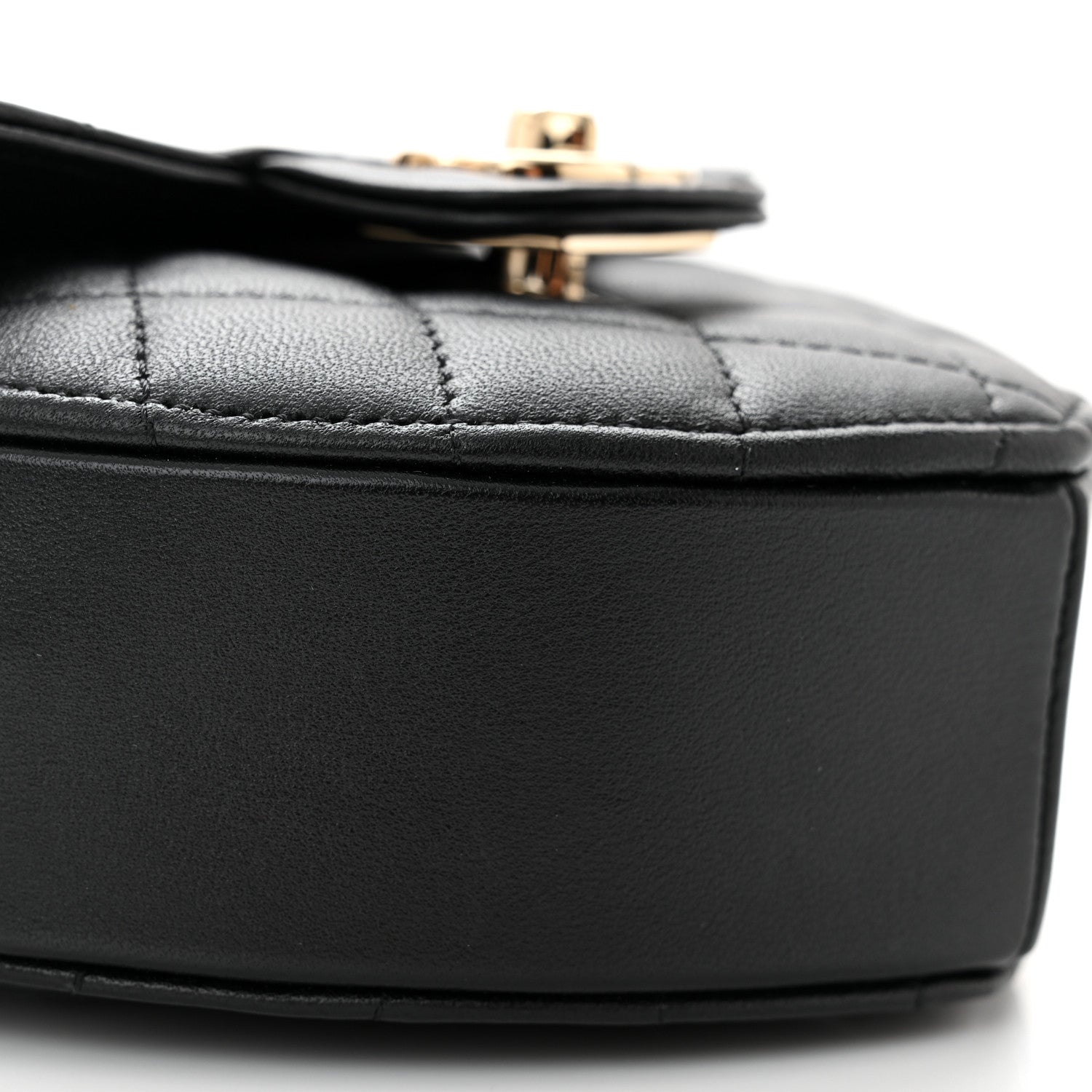 Chanel Lambskin Quilted CC In Love Heart Clutch With Chain Black 9 of 11