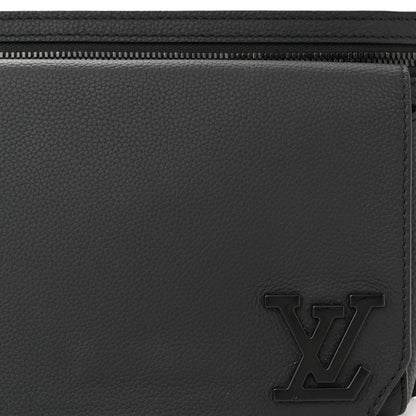 Louis Vuitton Grained Calfskin Aerogram Slingbag Black 7 of 9