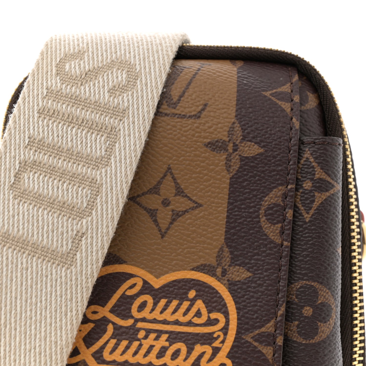 Louis Vuitton X NIGO Reverse Monogram Flat Double Phone Pouch 7 of 9