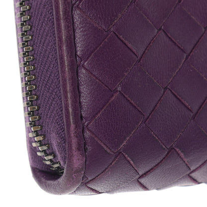 Bottega Veneta Nappa Intrecciato Zip Around Coin Purse Purple 13 of 13