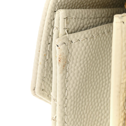 Saint Laurent Grain De Poudre Mixed Matelasse Triquilt Monogram Chain Wallet Blanc Vintage 15 of 15