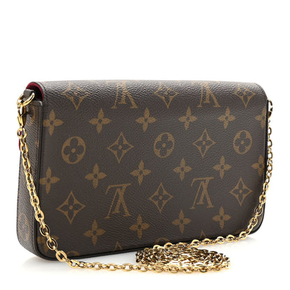 Louis Vuitton Monogram Pochette Felicie Chain Wallet Fuchsia 4 of 10