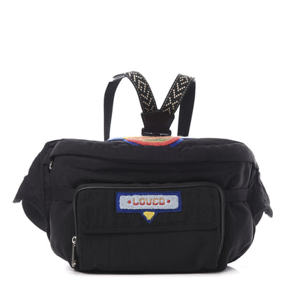 Gucci Nylon 80s Logo Patch Belt Bag Black 1 of 11