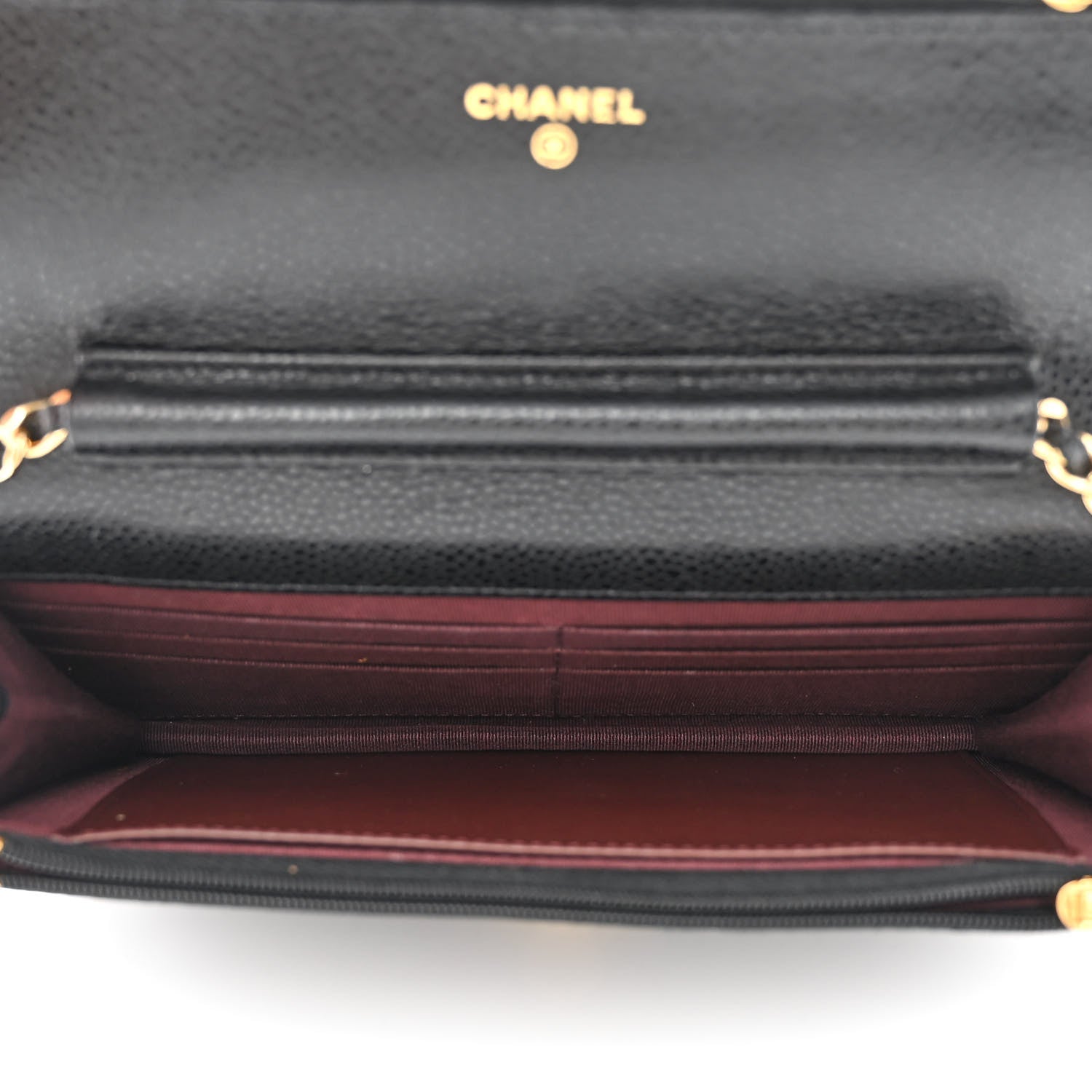 Chanel Caviar Quilted Wallet on Chain WOC Black 5 of 12