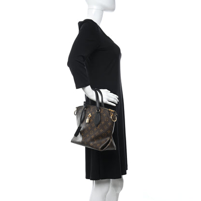 Louis Vuitton Monogram Flower Zipped Tote PM Black 2 of 9