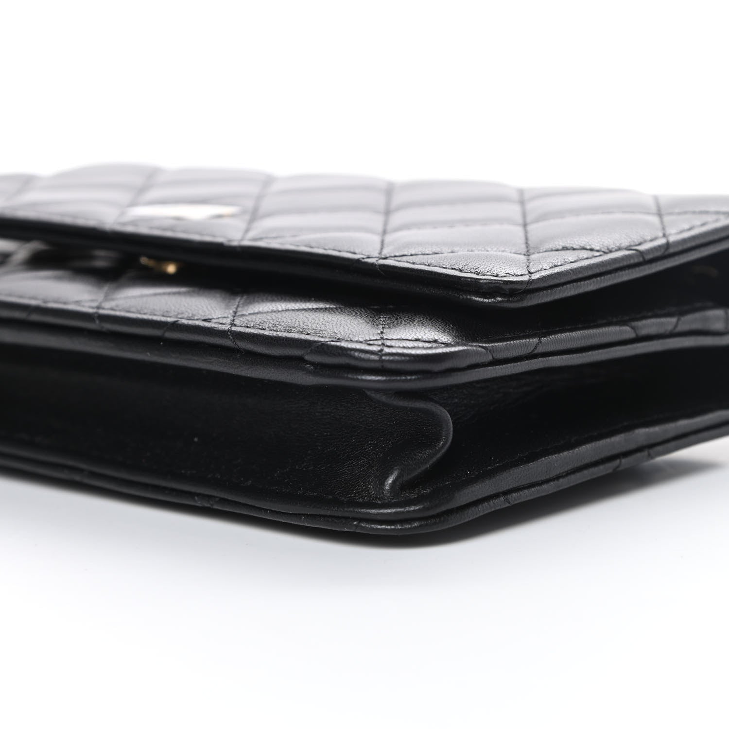 Chanel Lambskin Quilted Wallet On Chain WOC Black 11 of 13