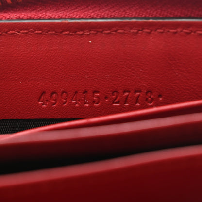 Gucci GG Supreme Monogram Mystic Cat Patch Zip Around Card Case Wallet Beige Hibiscus Red 7 of 8