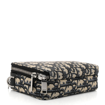 Christian Dior Oblique Pouch Navy Blue 4 of 11