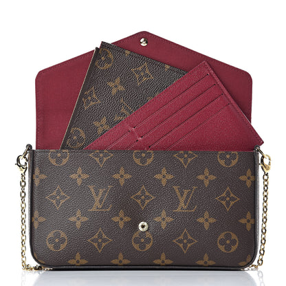 Louis Vuitton Monogram Pochette Felicie Chain Wallet Fuchsia 11 of 14