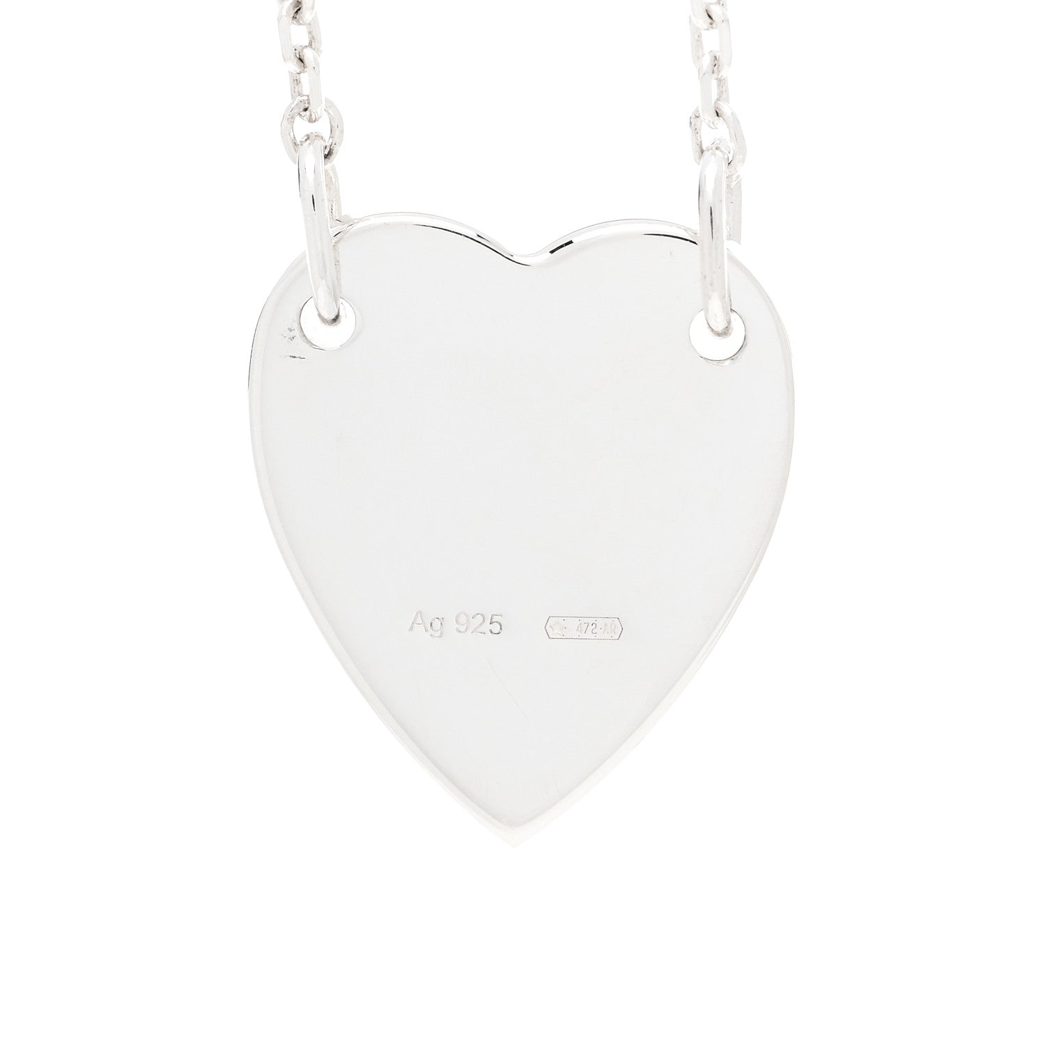 Gucci Sterling Silver Trademark Heart Bracelet 3 of 3
