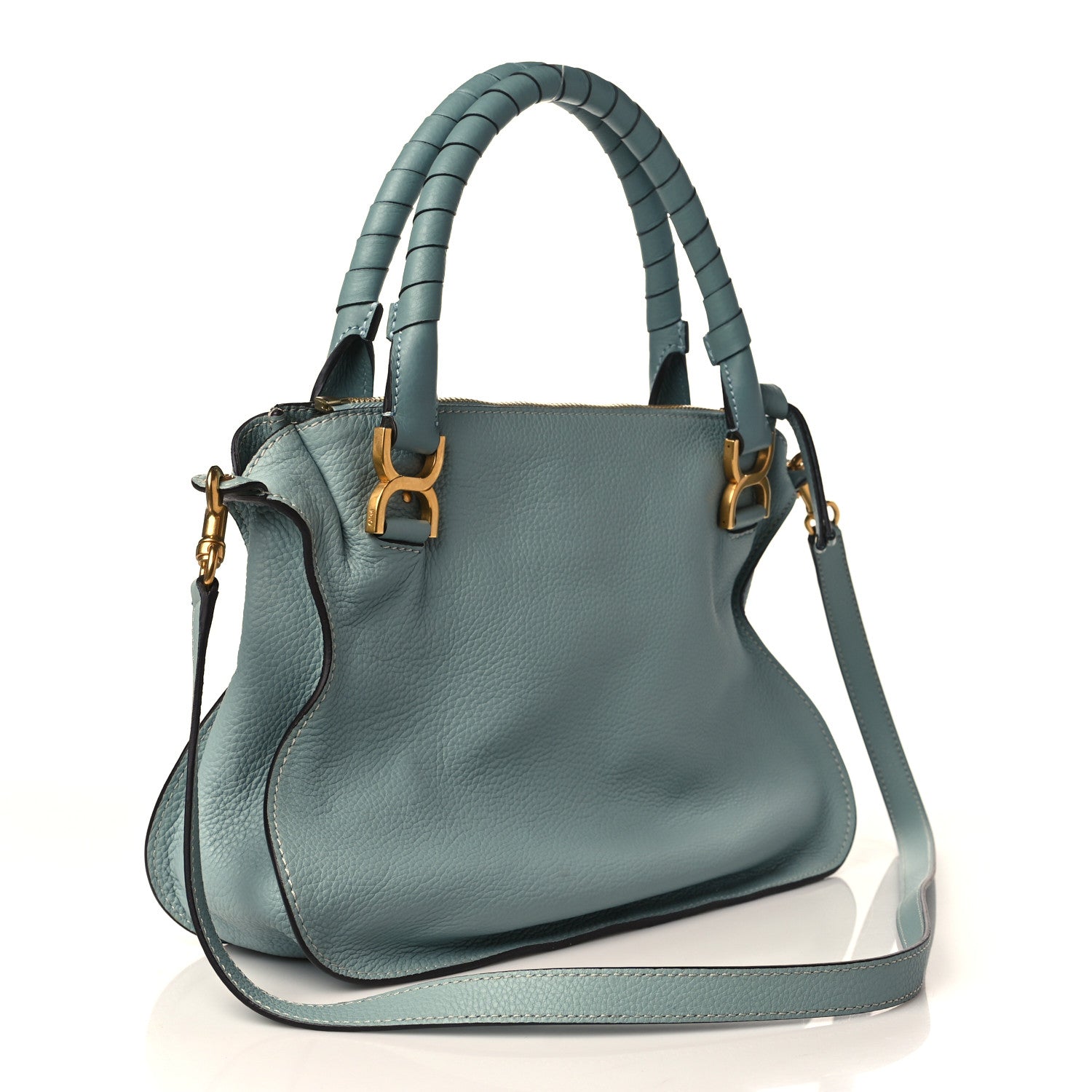 Chloe Calfskin Medium Marcie Satchel Fresh Mint 3 of 8