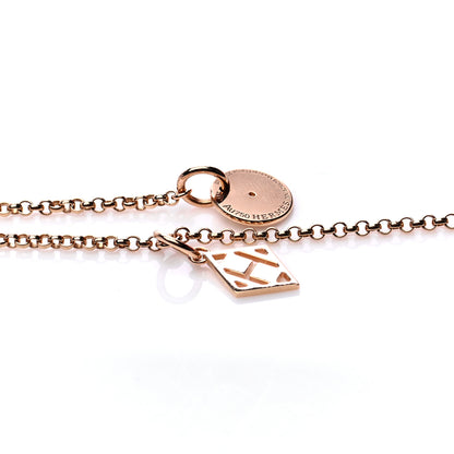 Hermes 18K Rose Gold Diamond Gambade Necklace 4 of 8