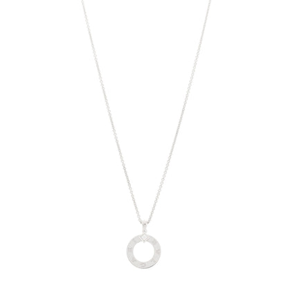Bulgari 18K White Gold Diamond BVLGARI Pendant Necklace 1 of 5