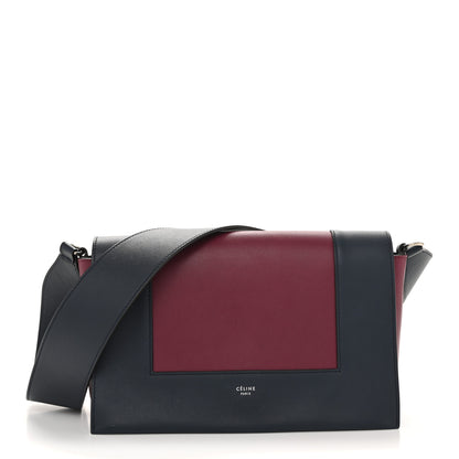 Celine Shiny Smooth Calfskin Medium Frame Shoulder Bag Blue Purple 1 of 15