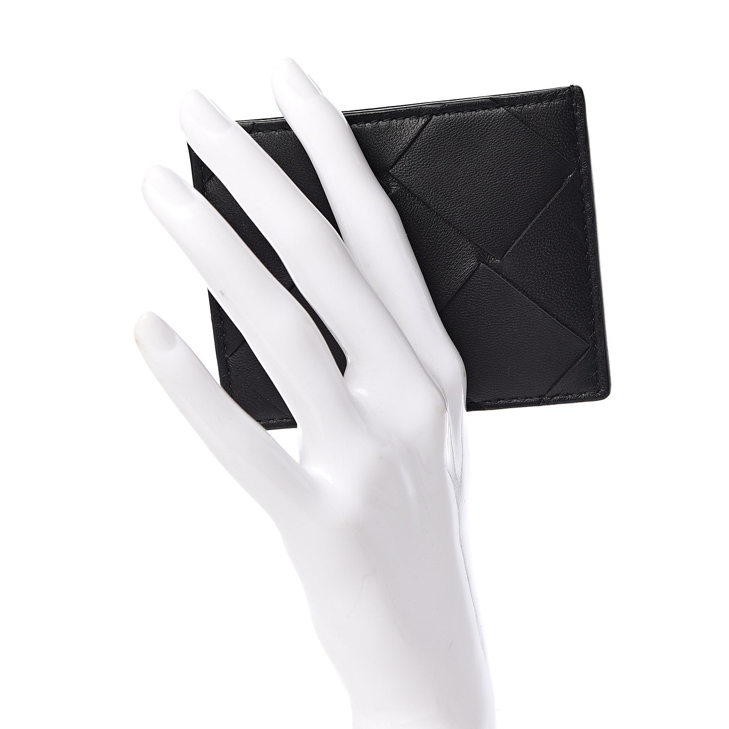 Bottega Veneta Nappa Maxi Intrecciato Card Case Black 2 of 7