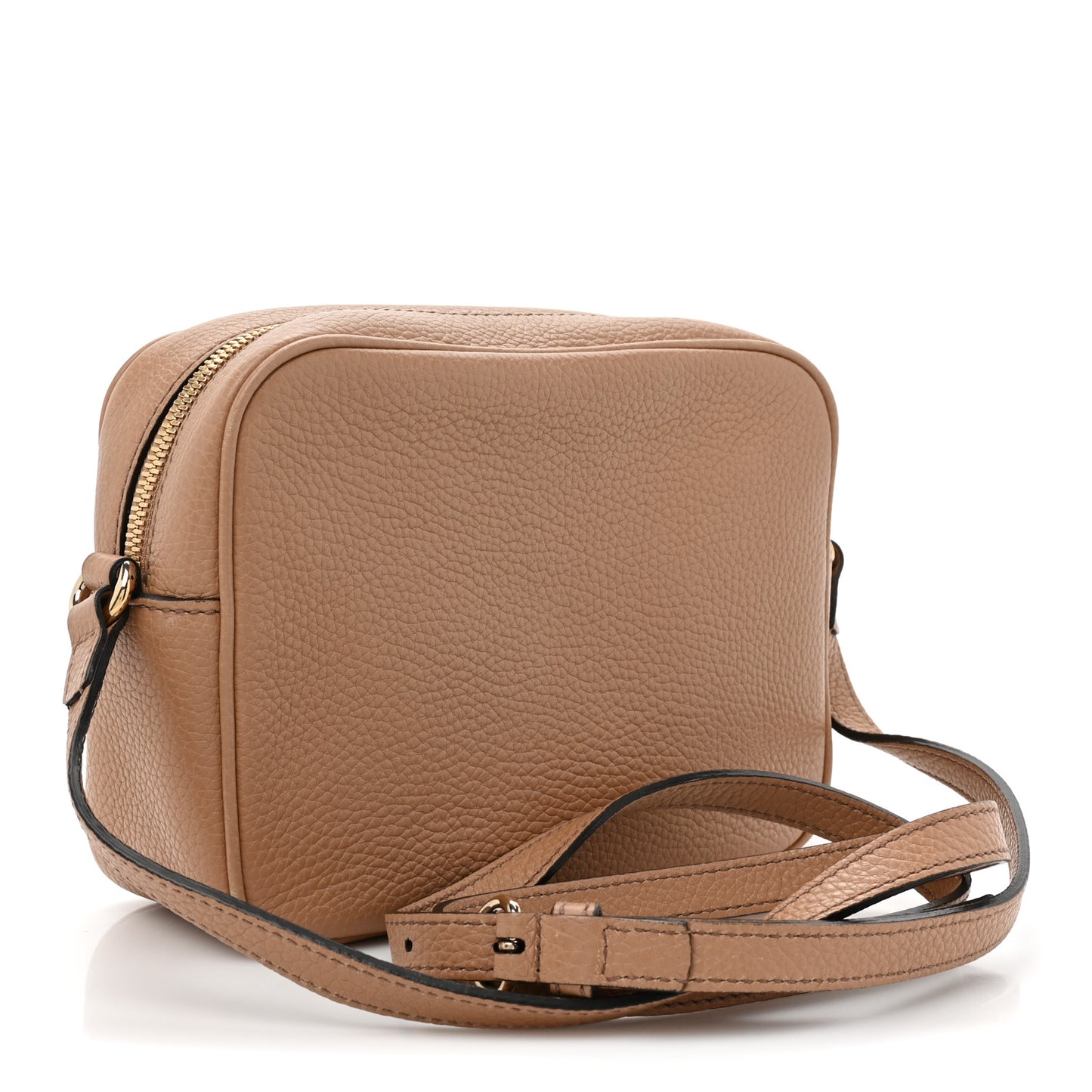 Pebbled Calfskin Small Soho Disco Bag Camelia