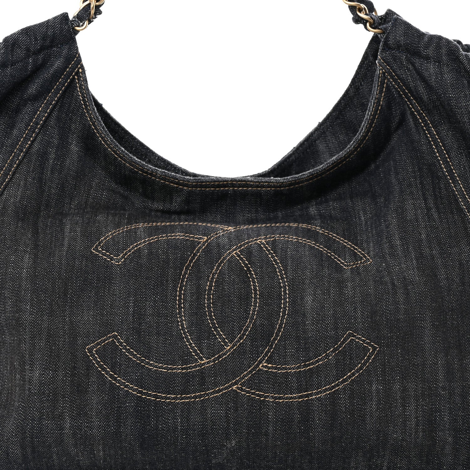 Chanel Denim XL Coco Cabas Tote Blue 9 of 13