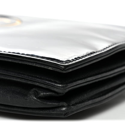 Chanel Patent CC Compact Wallet on Chain WOC Black 11 of 15