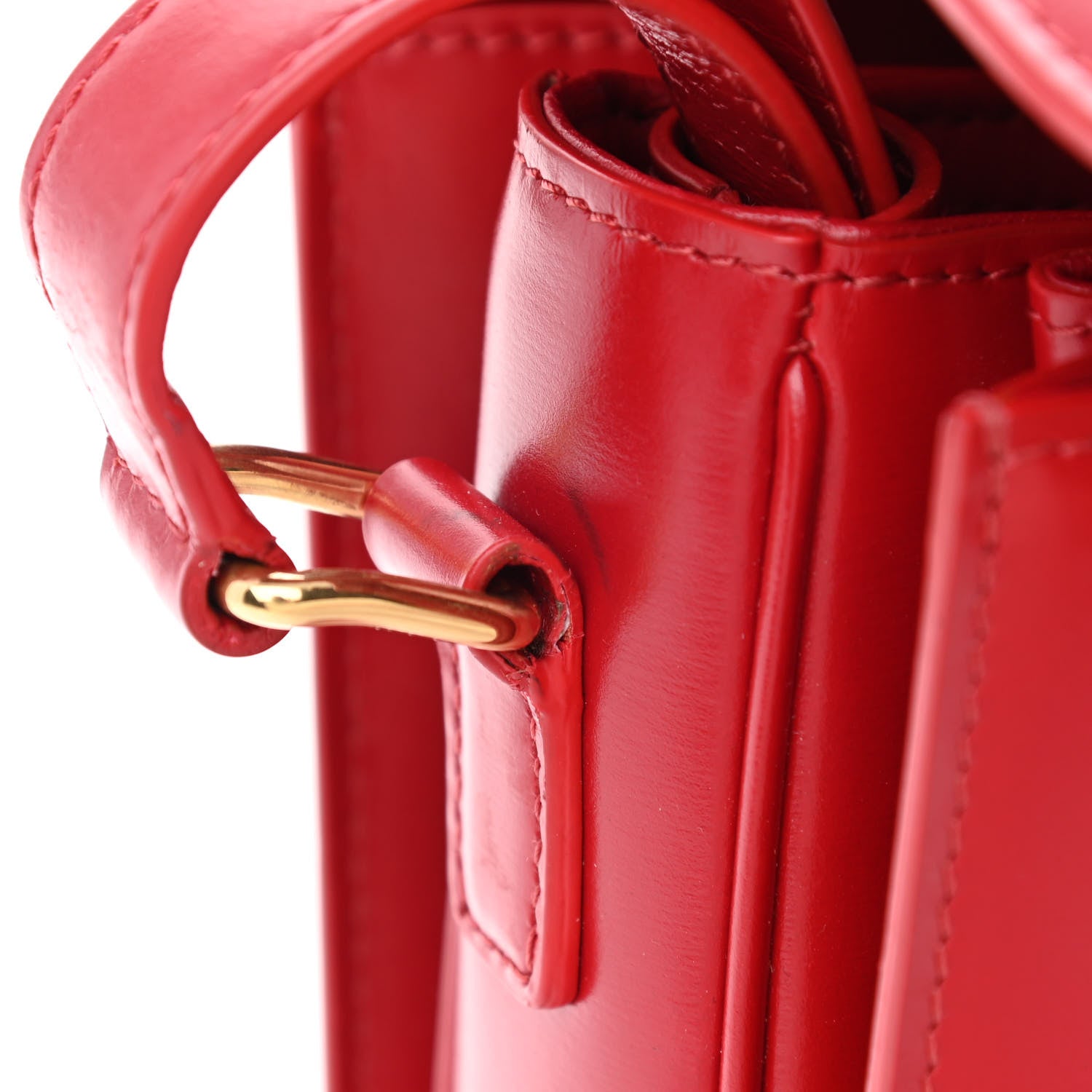 Celine Shiny Calfskin Teen Triomphe Red 9 of 13