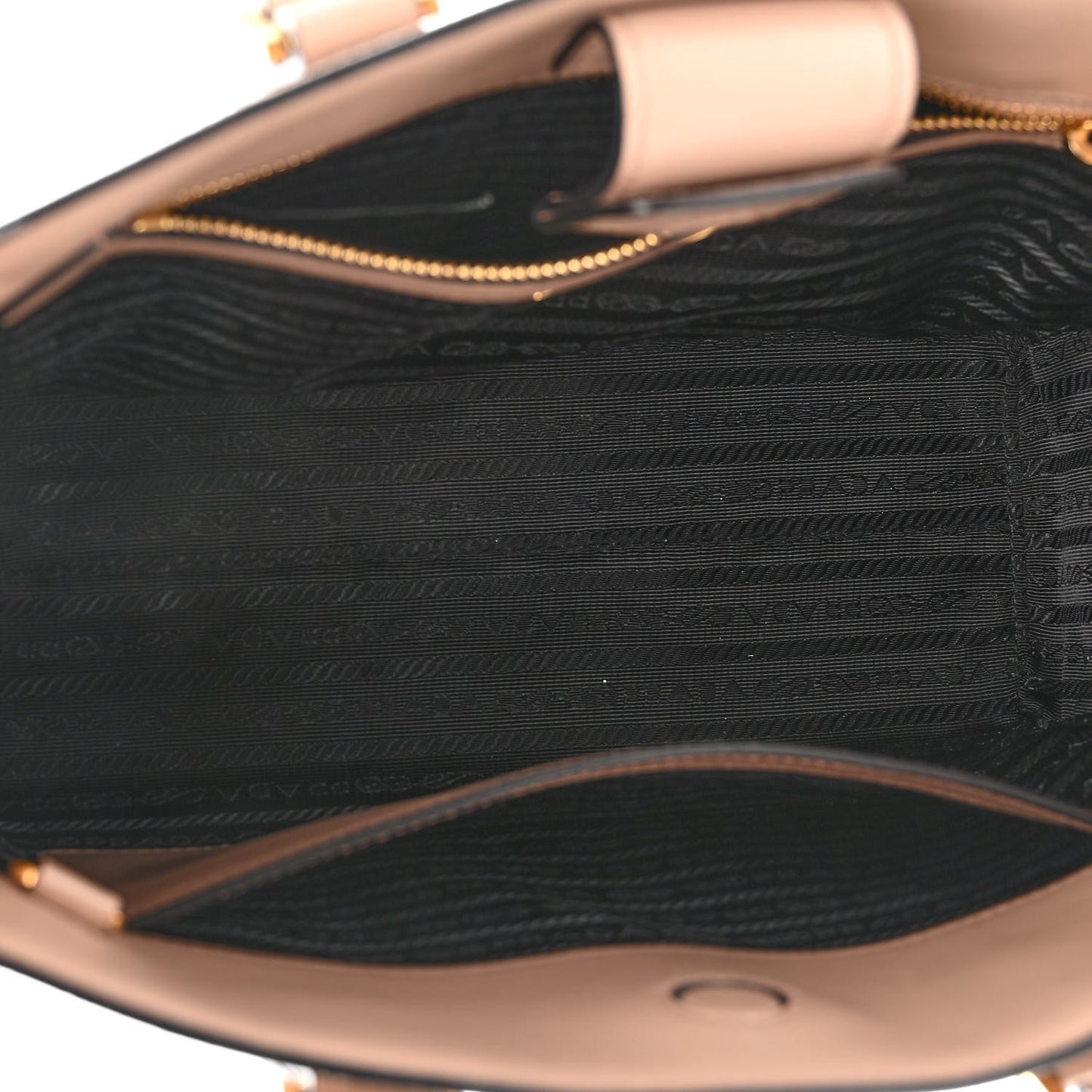 Saffiano Soft Calfskin Small Zippered Tote Cipria