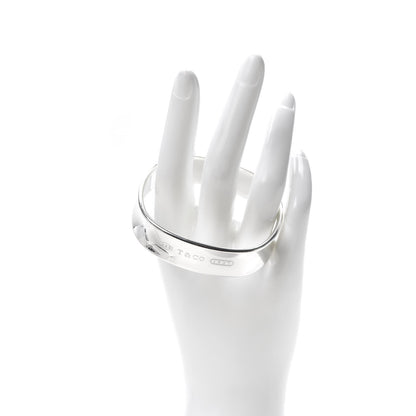 Tiffany Sterling Silver 1837 Cushion Bangle Bracelet 2 of 4