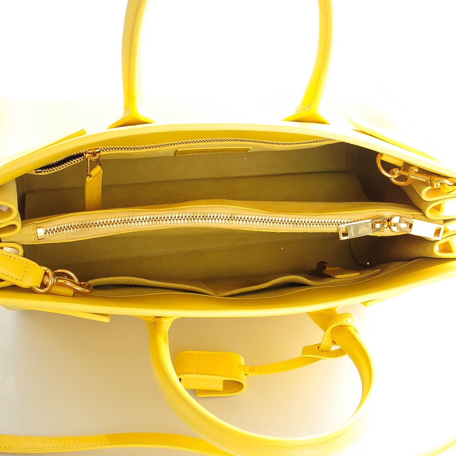 Saint Laurent Calfskin Small Sac De Jour Bag Yellow 5 of 8