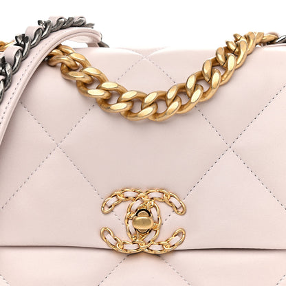 Chanel Lambskin Quilted Medium Chanel 19 Flap Light Purple 8 of 11