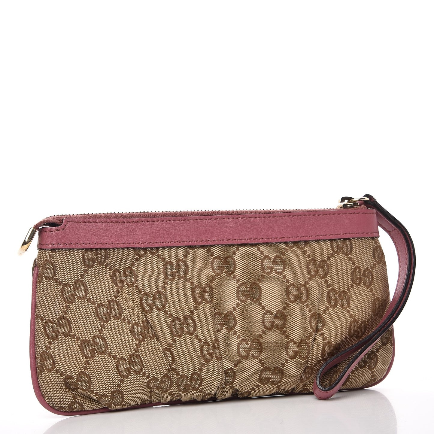 Monogram Bamboo Zip GG Wristlet Pink