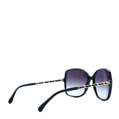 Chanel Lambskin Square Chain Sunglasses 5210-Q Black 4 of 6