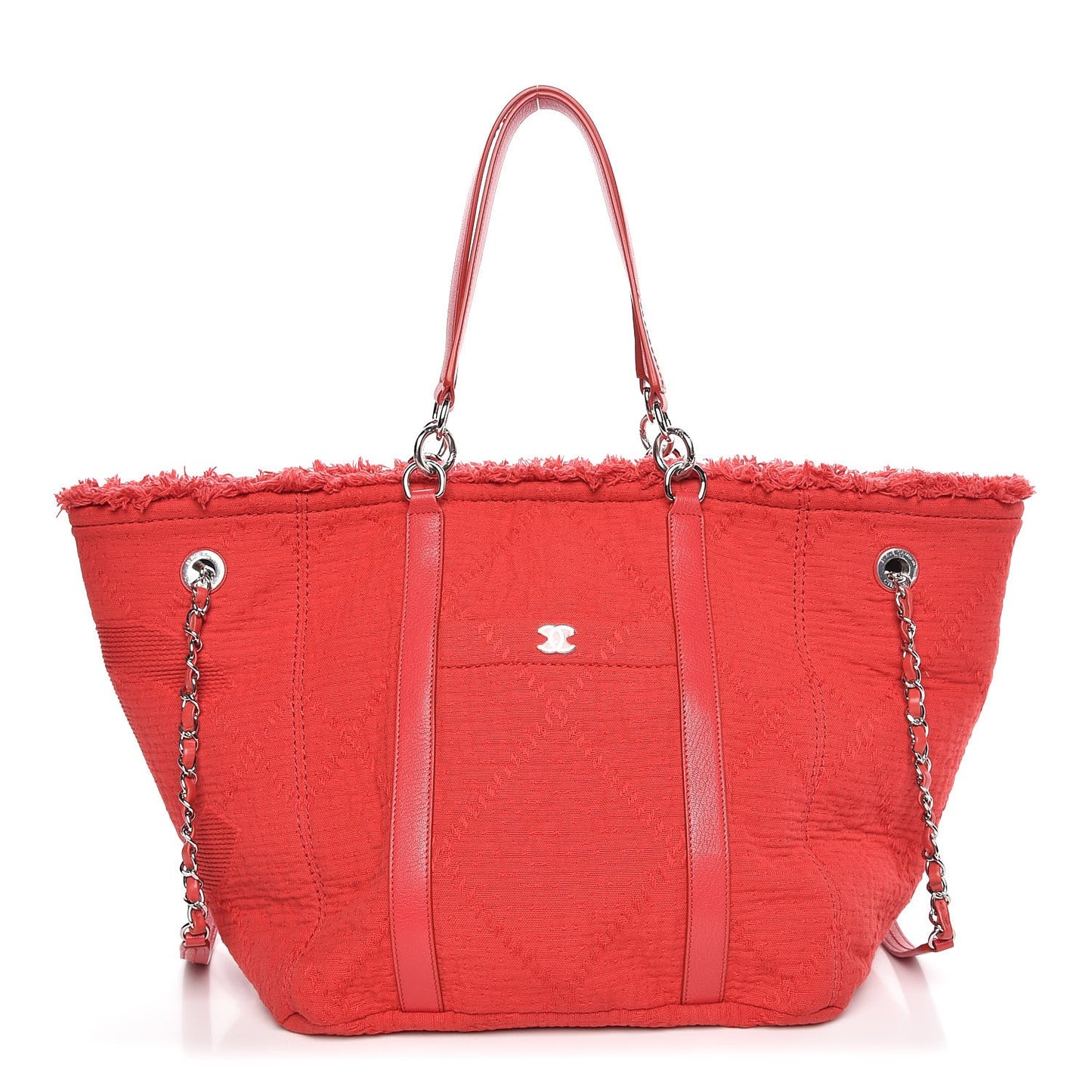 Canvas Small Double Face Shopping Tote Red