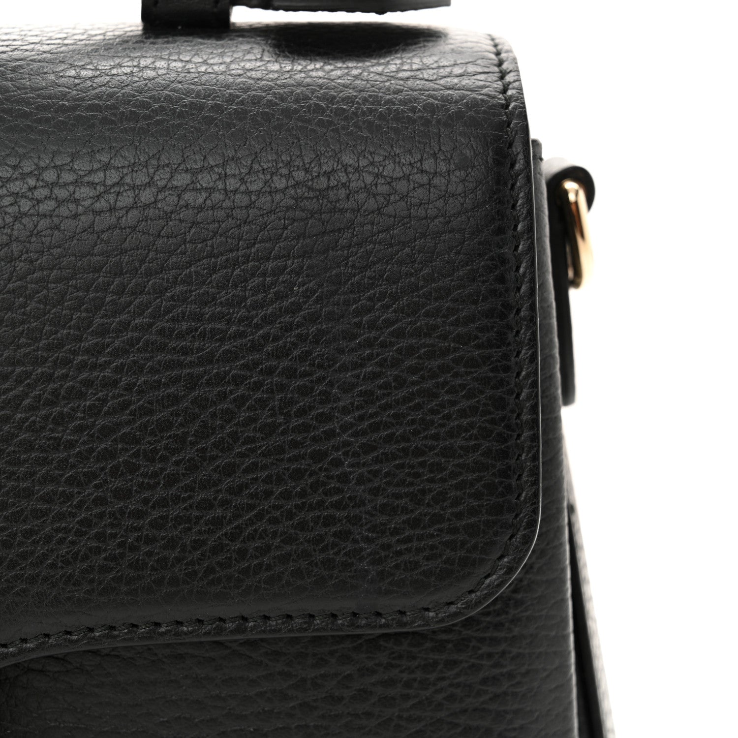 Gucci Dollar Calfskin Interlocking G Top Handle Shoulder Bag Black 12 of 15