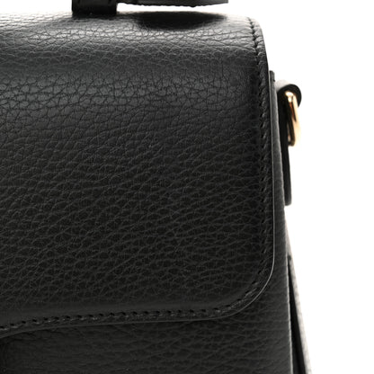 Gucci Dollar Calfskin Interlocking G Top Handle Shoulder Bag Black 12 of 15