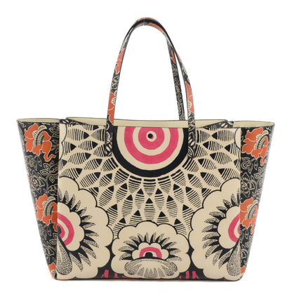 Valentino Garavani Vitello Mime Covered Tote Green Raspberry 1 of 7