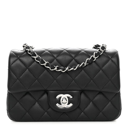 Chanel Lambskin Quilted Mini Rectangular Flap Black 1 of 10