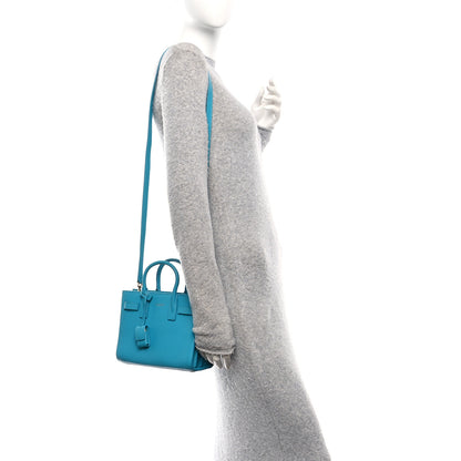 Saint Laurent Calfskin Nano Sac De Jour Turquoise 2 of 12