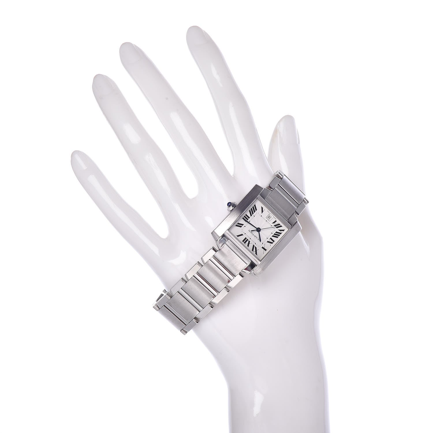 Cartier Stainless Steel 28mm Tank Francaise Automatic Watch 2 of 6