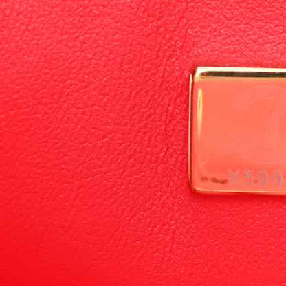 Chanel Caviar Quilted Medium Double Flap Red 7 of 12