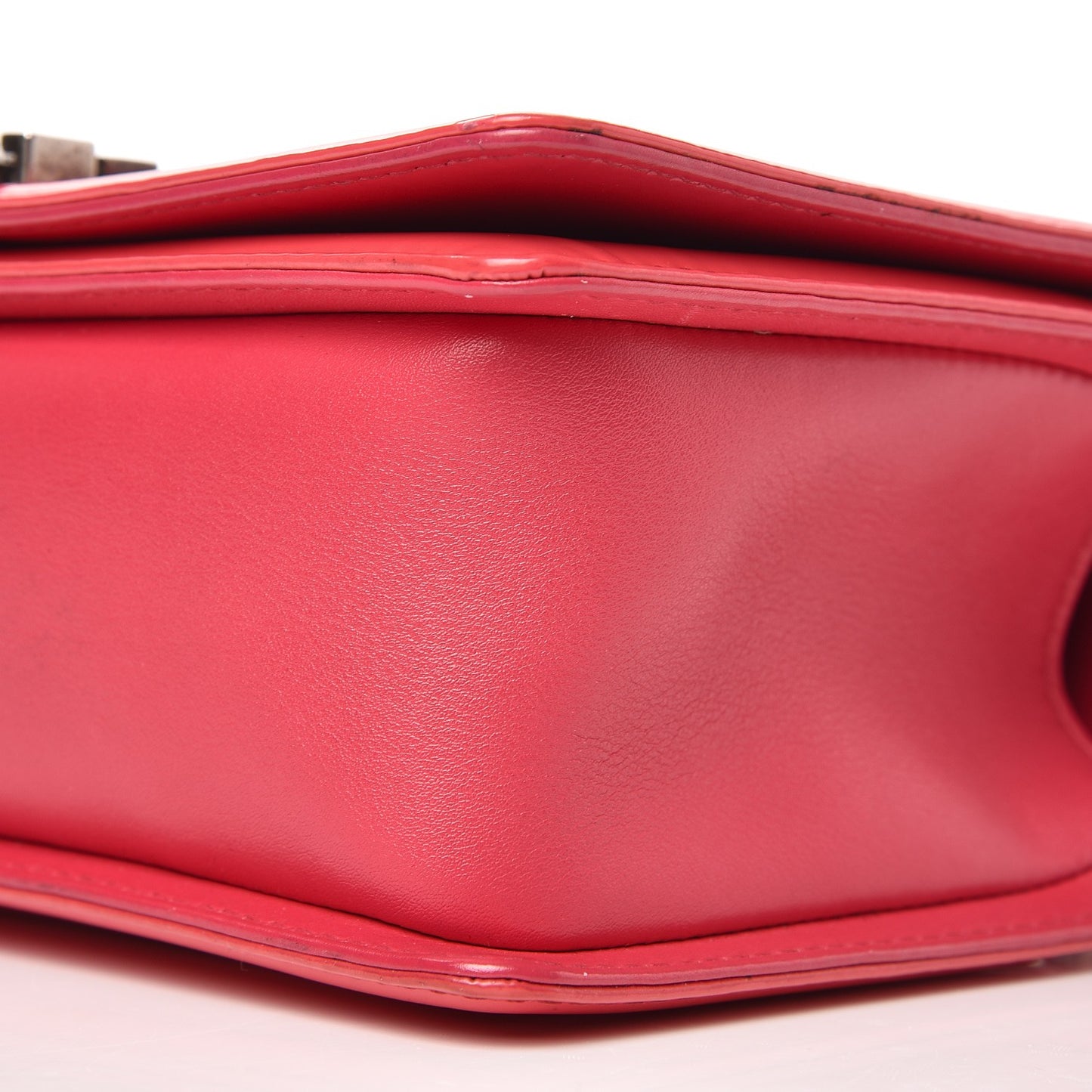Patent Quilted Medium Boy Flap Pink