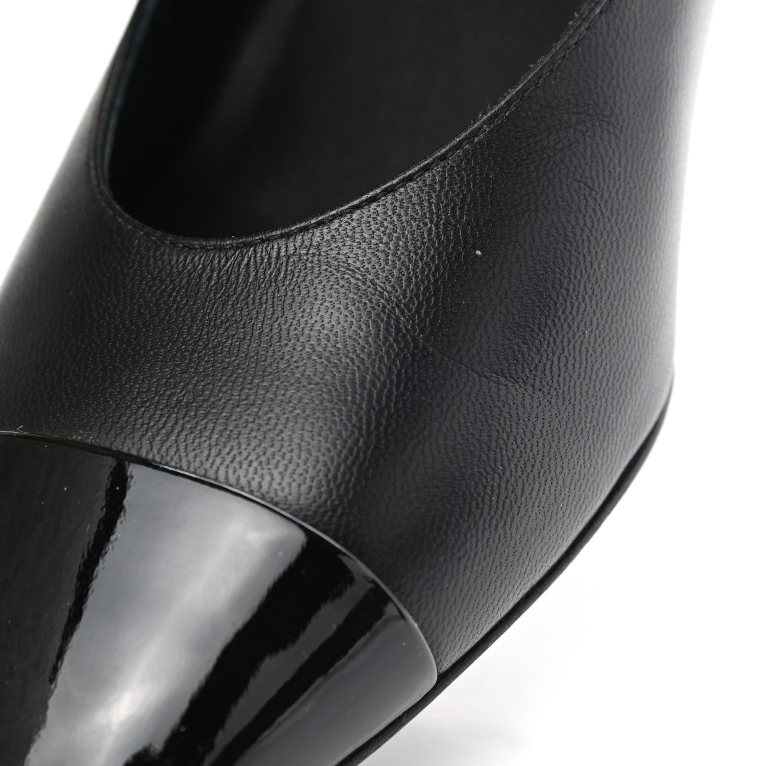 Chanel Patent Lambskin Cap Toe Mary Jane Mid Heel Strap Pumps 36 Black 17 of 20