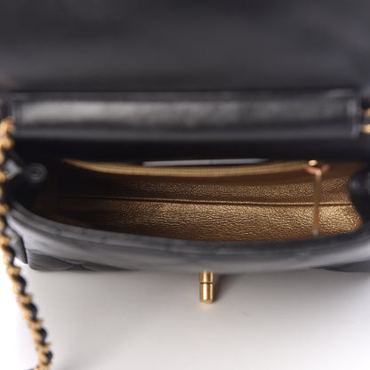 Chanel Lambskin Pearl Quilted Side Packs Black 7 of 16
