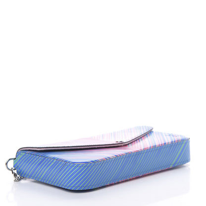 Louis Vuitton Epi Tropical Pochette Felicie Blue Rose 5 of 14
