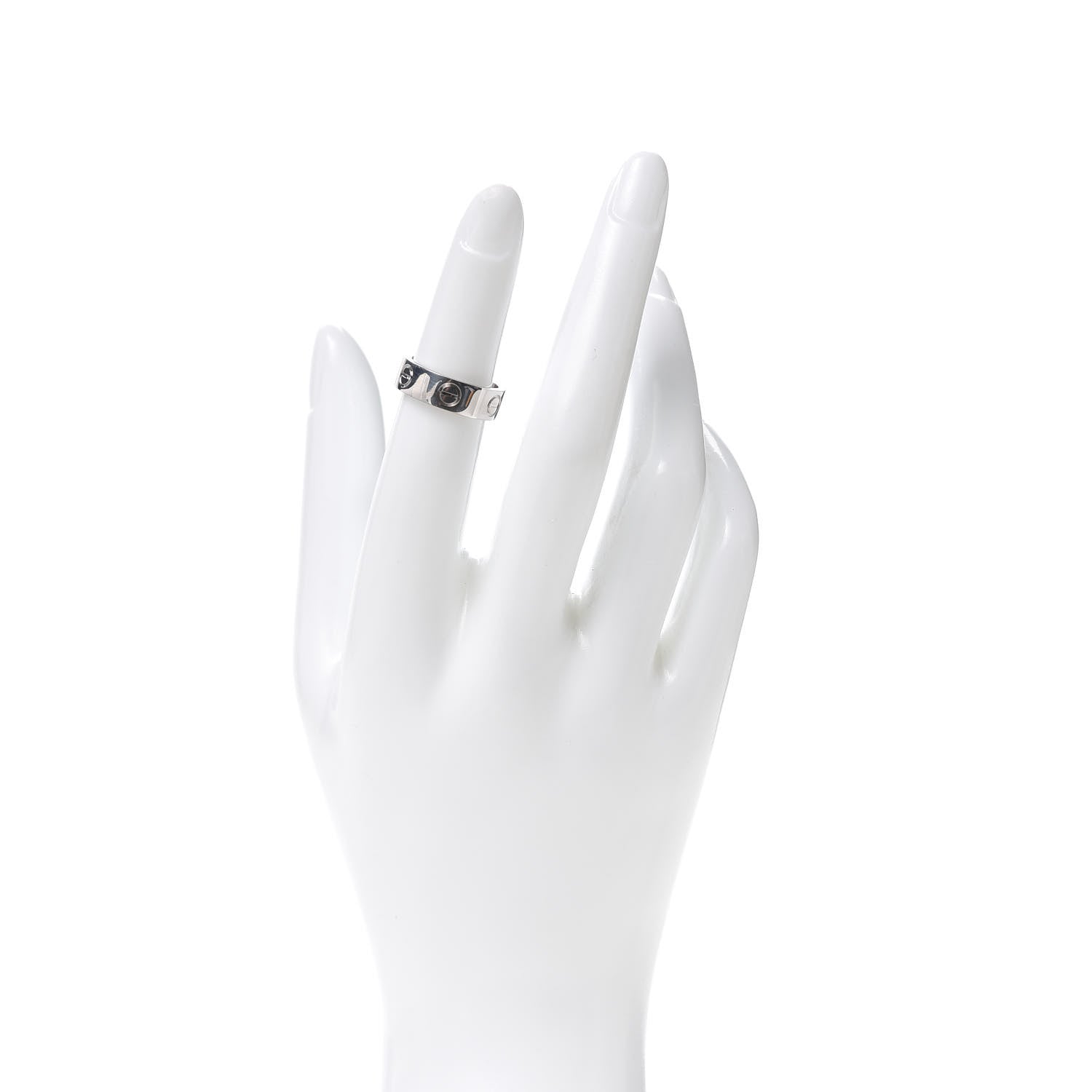 Cartier 18K White Gold 5.5mm LOVE Ring 48 4.5 2 of 4