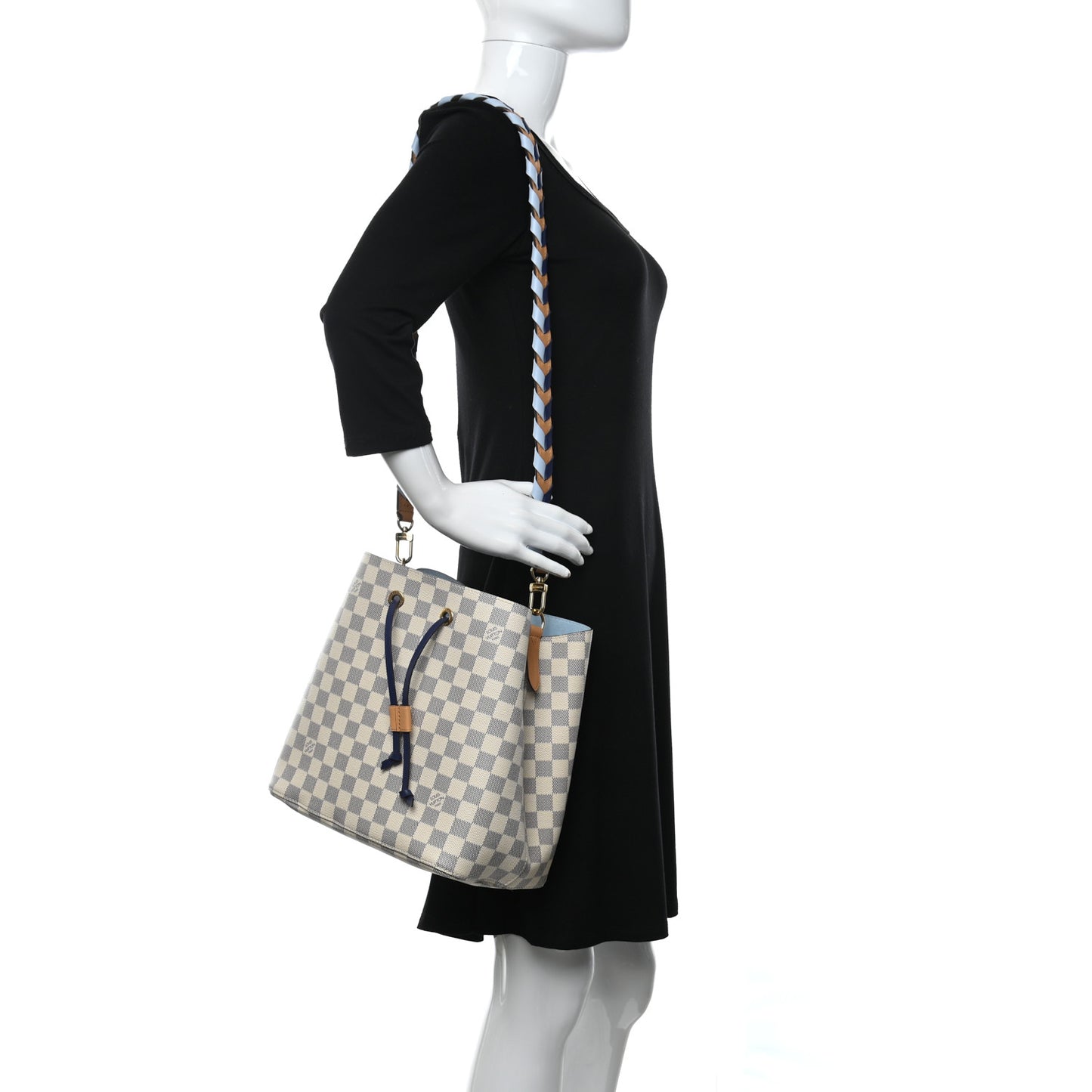 Damier Azur Braided Neonoe MM Blue