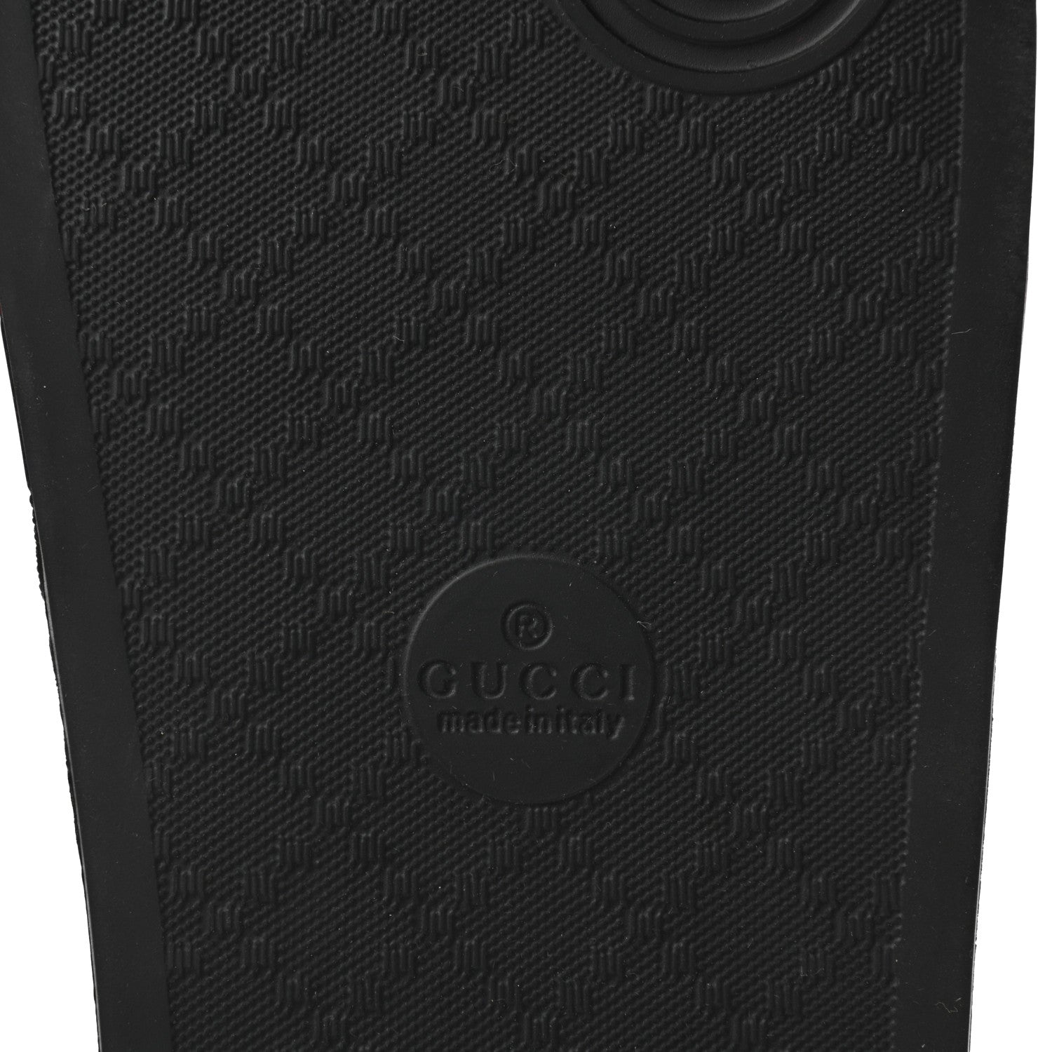 Gucci Rubber Web Mens Pool Slide Sandals 13 Black Mystic White Hibiscus Red Marine 6 of 7