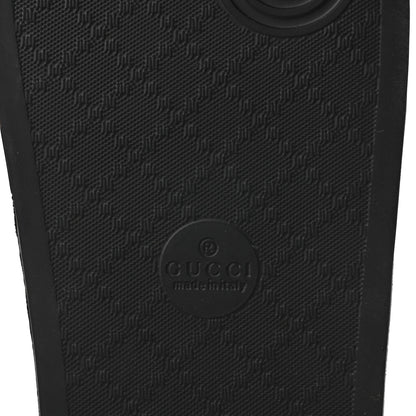 Gucci Rubber Web Mens Pool Slide Sandals 13 Black Mystic White Hibiscus Red Marine 6 of 7