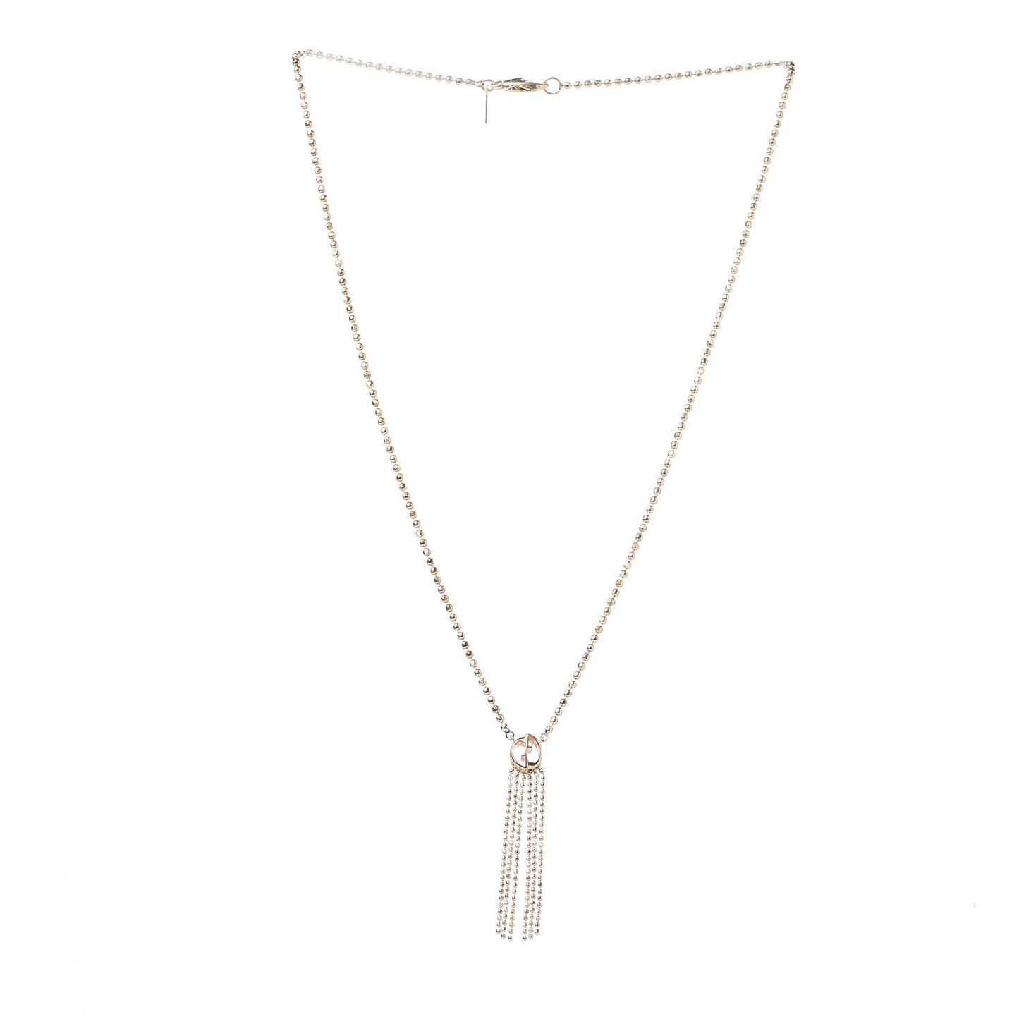 18K Yellow Gold Icon Fringe Pendant Necklace